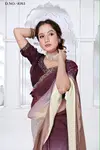 Shanaya By Nari Fashion Fendy Satin Silk Zarkan Border Saree